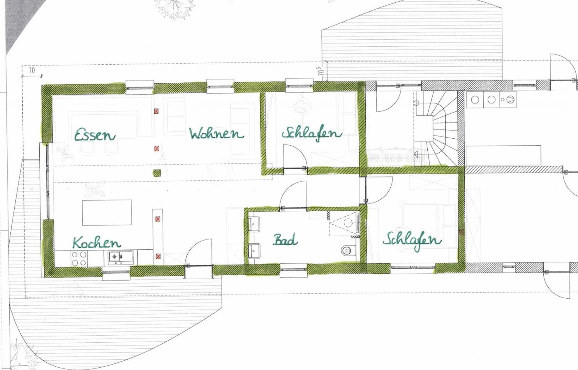 Apartment mit 2 Schlafzimmern und Flussblick