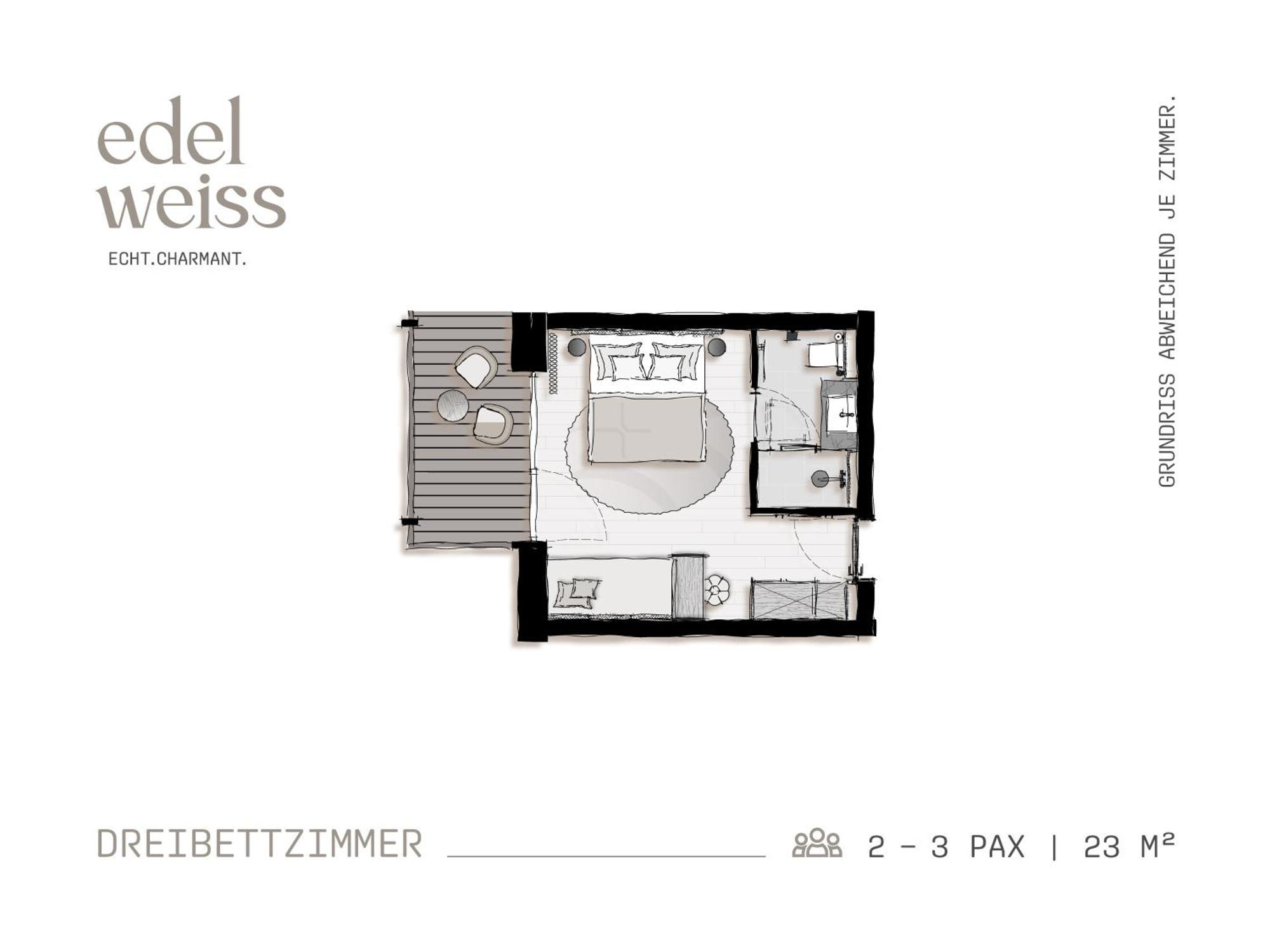 Dreibettzimmer