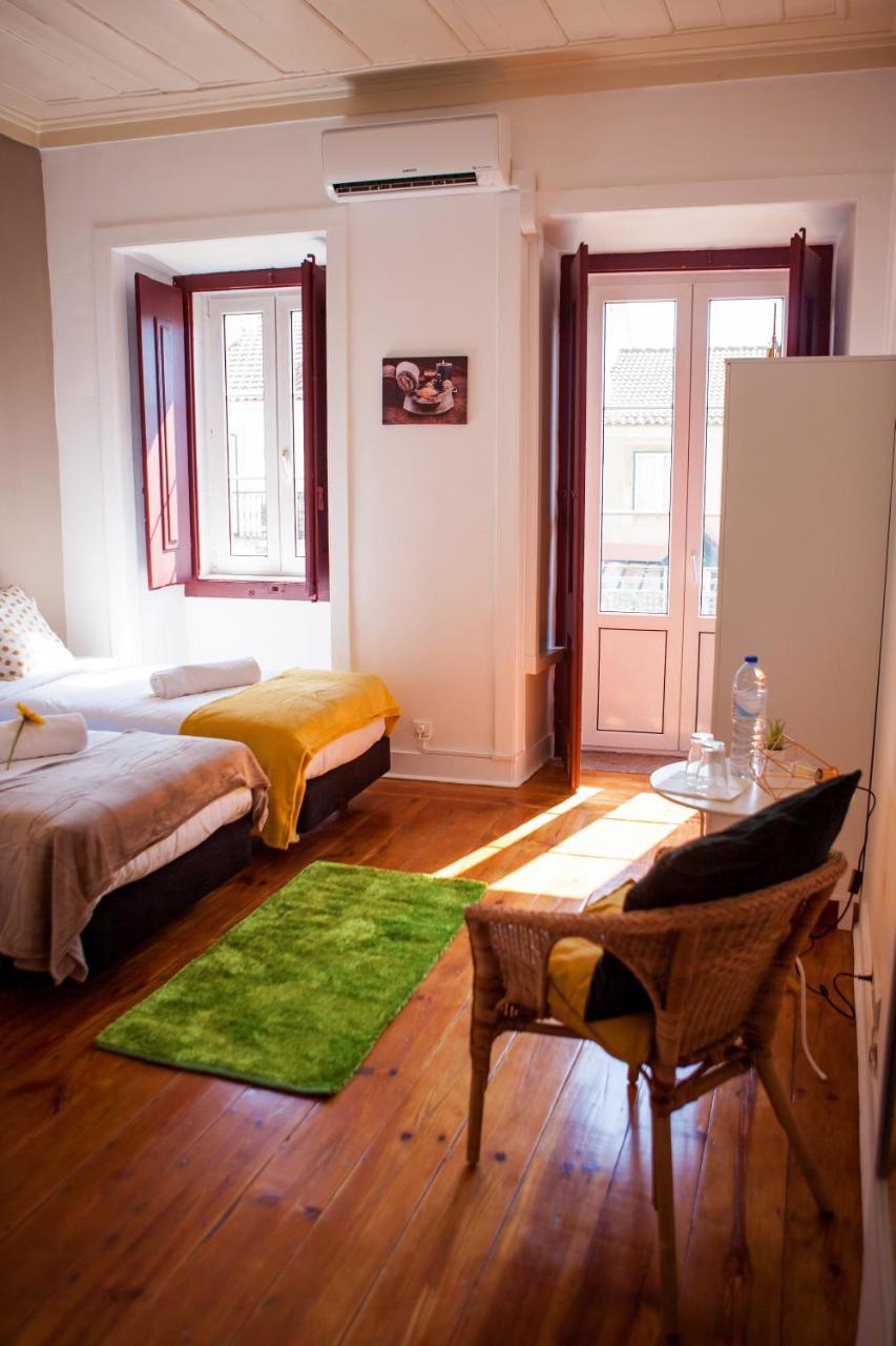 Dreibettzimmer mit Aussicht und Gemeinschaftsbad